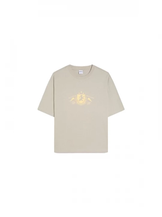 Foto van product Bershka Shirt 'HERALDIC' lichtgeel / taupe