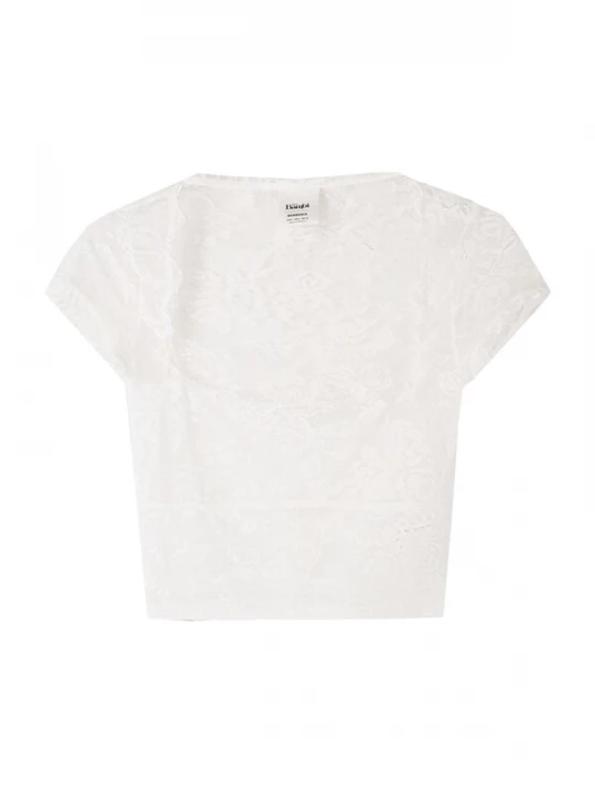 Foto van product Bershka Shirt magenta / zwart / offwhite