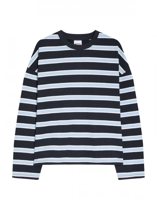 Foto van product Bershka Shirt navy / hemelsblauw / wit