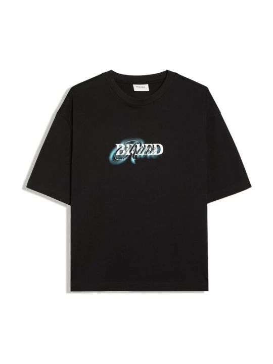 Foto van product Bershka Shirt neonblauw / zwart / wit