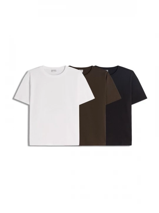 Foto van product Bershka Shirt olijfgroen / zwart / wit