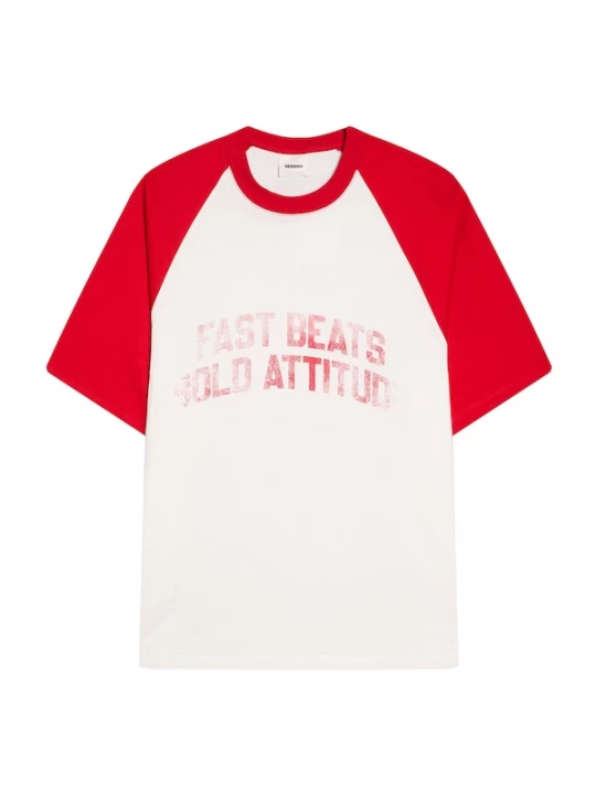 Foto van product Bershka Shirt rood / wit