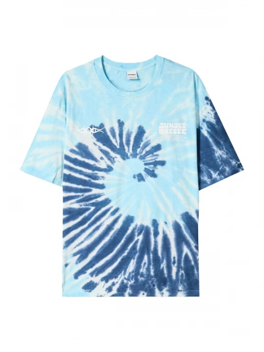 Foto van product Bershka Shirt saffier / hemelsblauw / wit