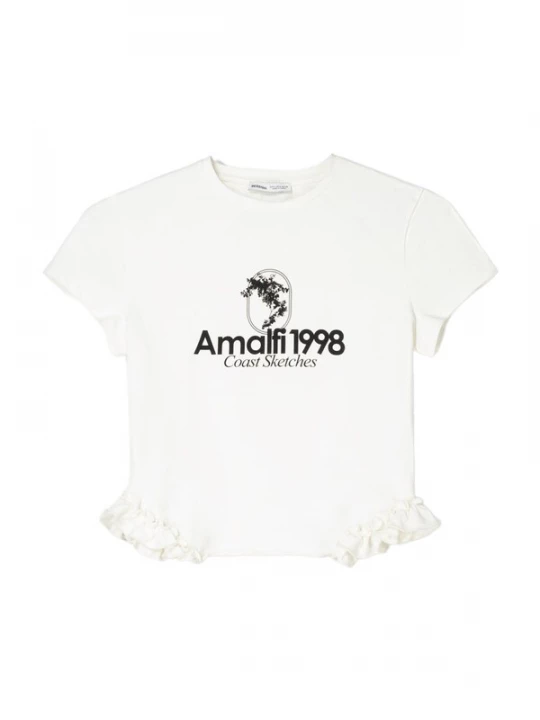 Foto van product Bershka Shirt zwart / offwhite