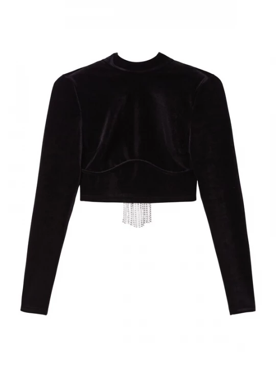 Foto van product Bershka Shirt zwart / transparant