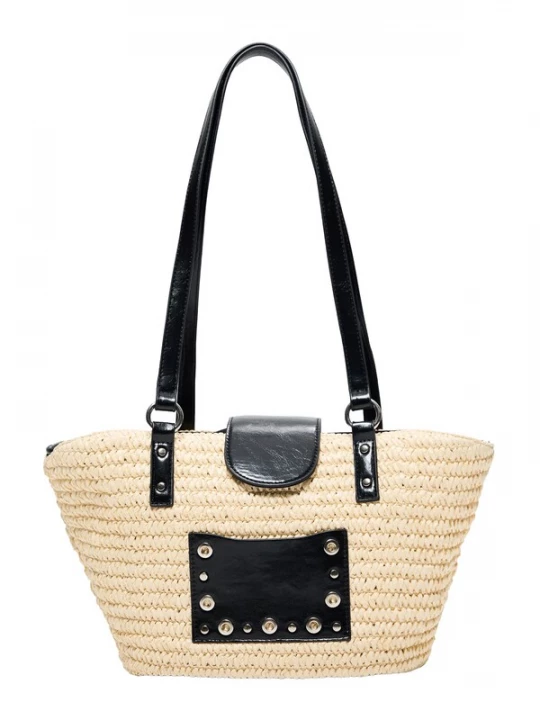 Foto van product Bershka Shopper beige / zwart