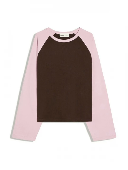 Foto van product Bershka Sweatshirt donkerbruin / rosa