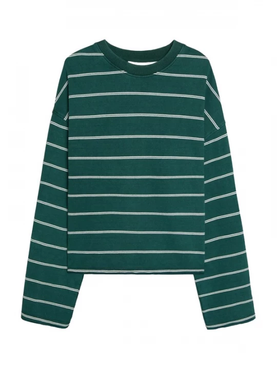 Foto van product Bershka Sweatshirt smaragd / wit