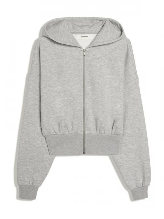 Foto van product Bershka Sweatvest grijs gemêleerd