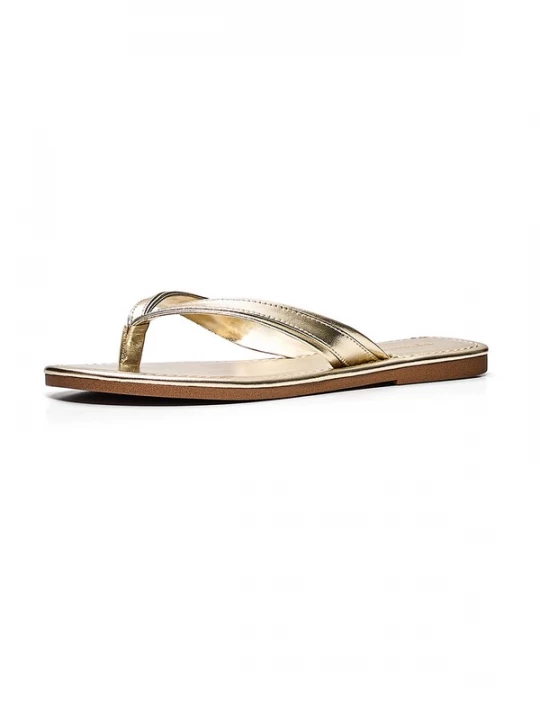 Foto van product Bershka Teenslipper goud