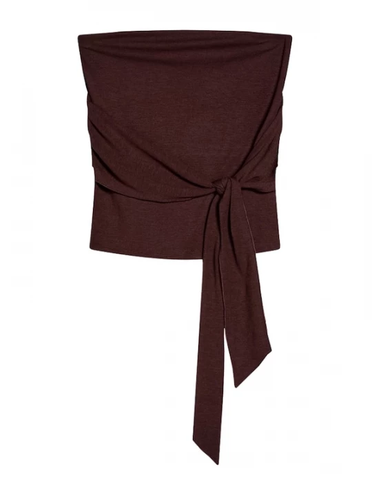 Foto van product Bershka Top donkerbruin