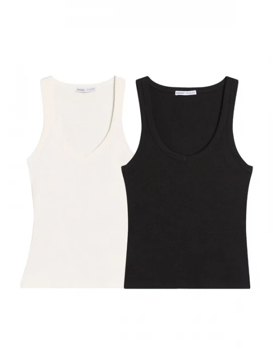 Foto van product Bershka Top zwart / wit