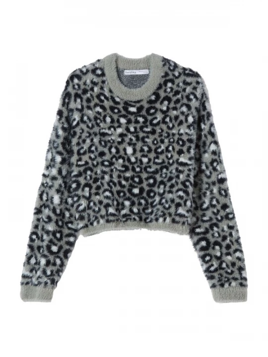 Foto van product Bershka Trui grijs / zwart / wit
