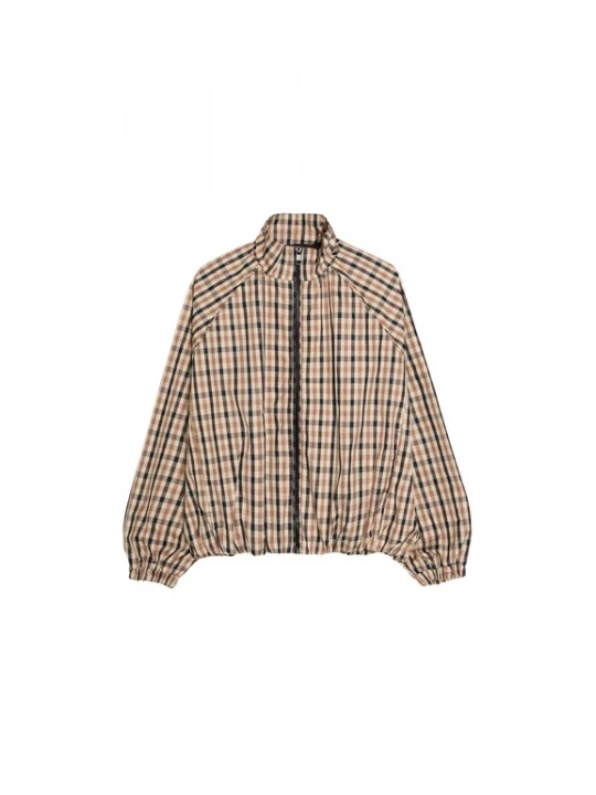 Foto van product Bershka Tussenjas beige / donkerbeige / antraciet / zwart