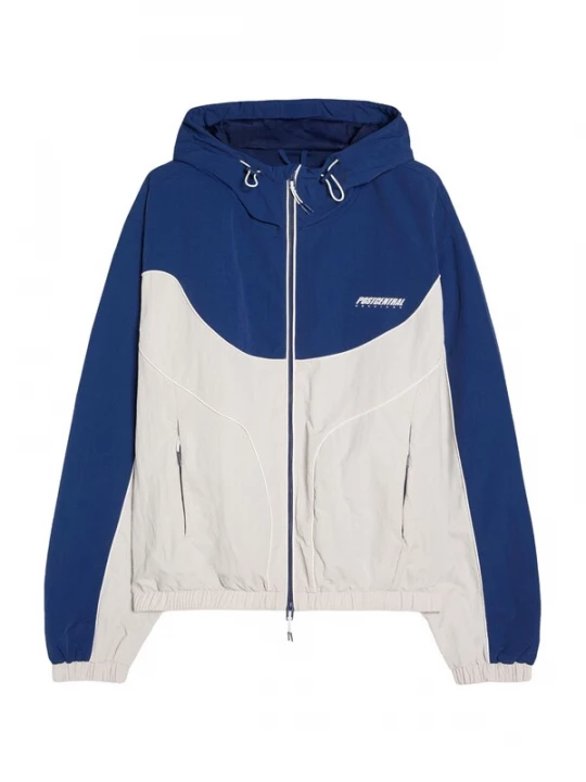 Foto van product Bershka Tussenjas blauw / wit