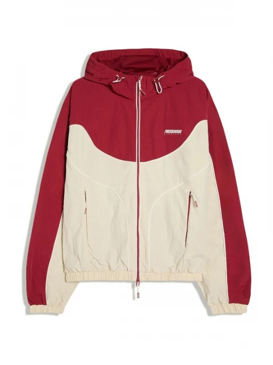Foto van product Bershka Tussenjas crème / donkerrood