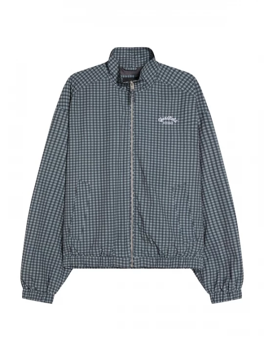 Foto van product Bershka Tussenjas smoky blue / donkerblauw / wit