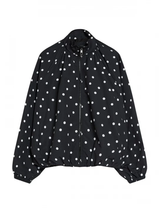 Foto van product Bershka Tussenjas zwart / wit