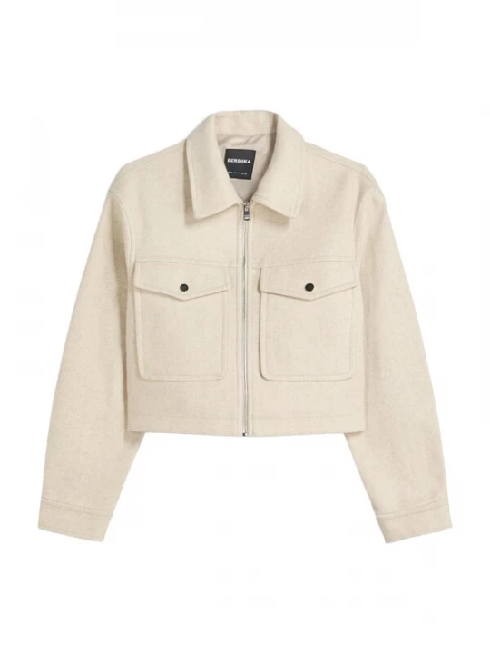 Foto van product Bershka Winterjas sand
