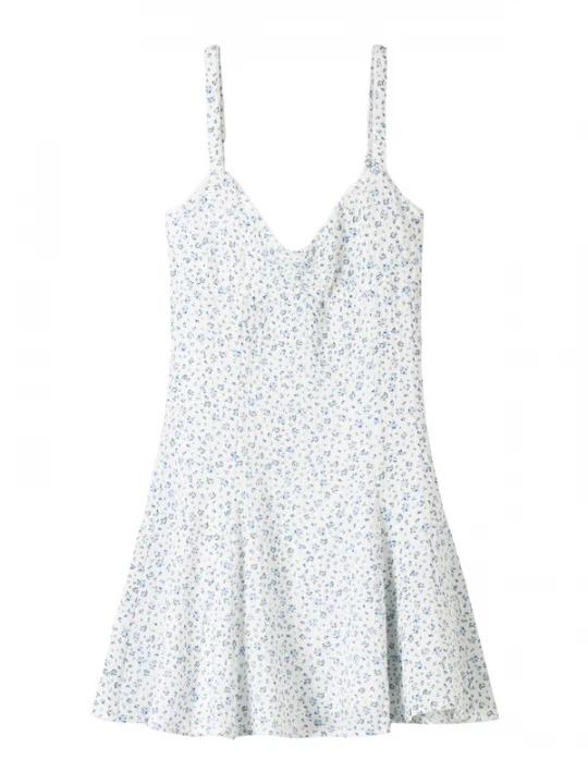 Foto van product Bershka Zomerjurk blauw / lichtblauw / groen / wit