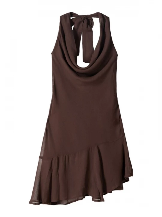 Foto van product Bershka Zomerjurk chocoladebruin