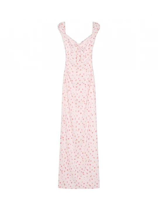 Foto van product Bershka Zomerjurk donkergroen / rosa / oudroze / grenadine