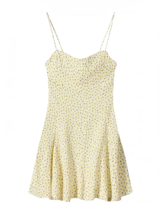 Foto van product Bershka Zomerjurk geel / pasteelgeel / olijfgroen