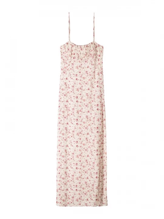 Foto van product Bershka Zomerjurk grijs / pink / rosa