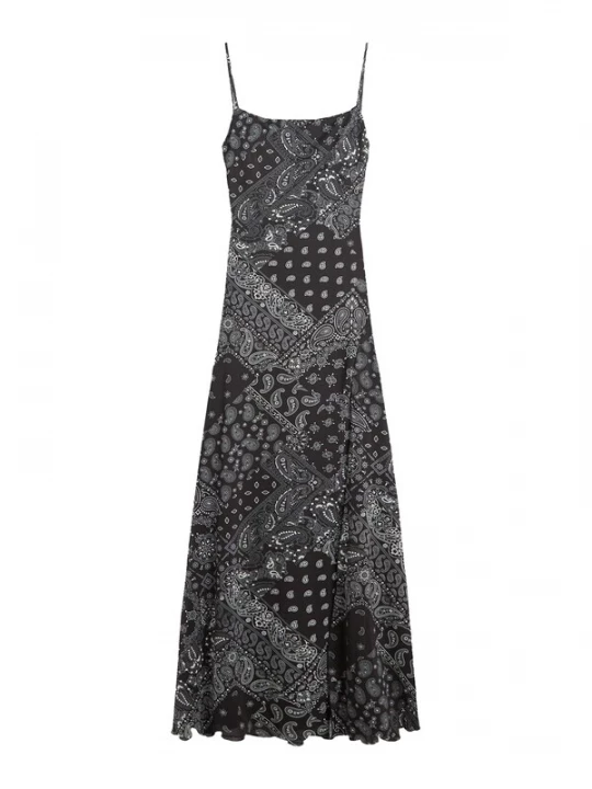 Foto van product Bershka Zomerjurk grijs / zwart / wit