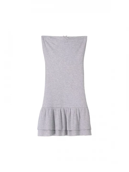 Foto van product Bershka Zomerjurk lichtgrijs