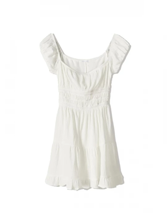 Foto van product Bershka Zomerjurk offwhite