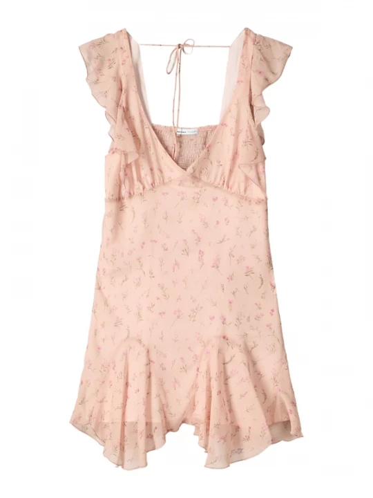 Foto van product Bershka Zomerjurk olijfgroen / pink / oudroze
