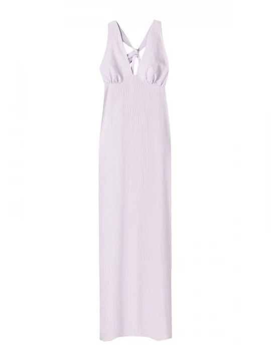 Foto van product Bershka Zomerjurk pastellila / wit