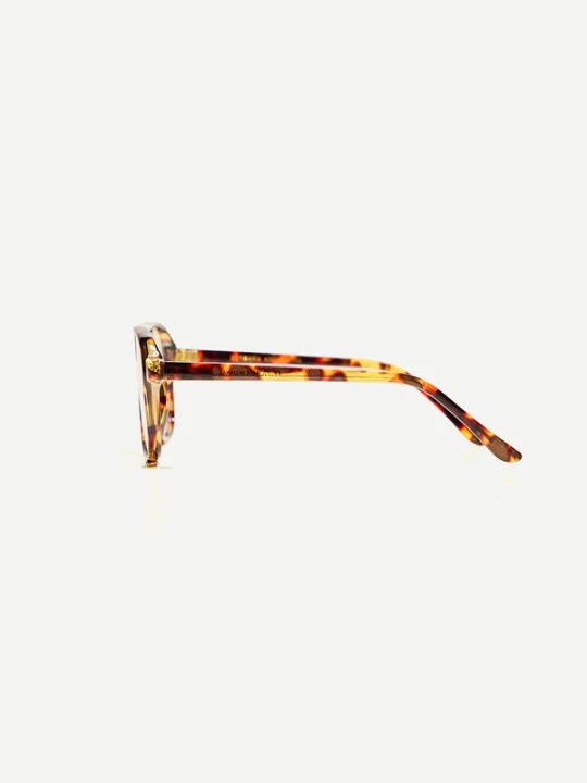 Foto van product Bershka Zonnebril donkerbruin / geel / kreeft