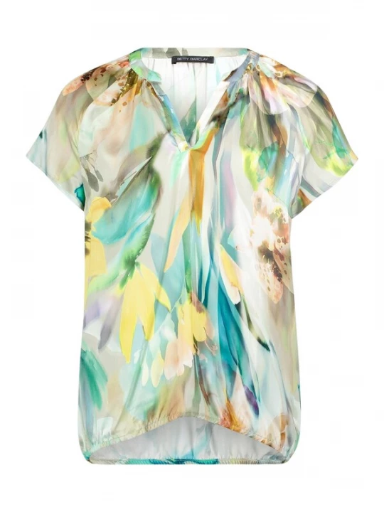 Foto van product Betty Barclay Blouse blauw / turquoise / geel / grijs / mintgroen / wit