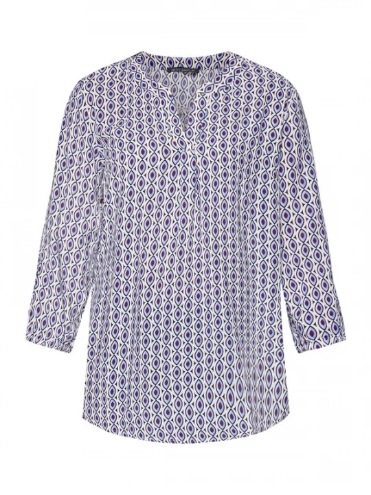 Foto van product Betty Barclay Blouse lichtblauw / wijnrood / wit