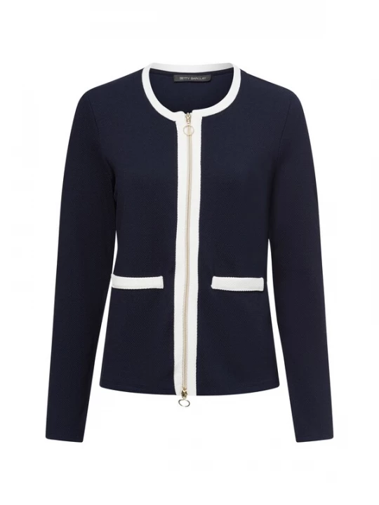 Foto van product Betty Barclay Gebreid vest marine / wit