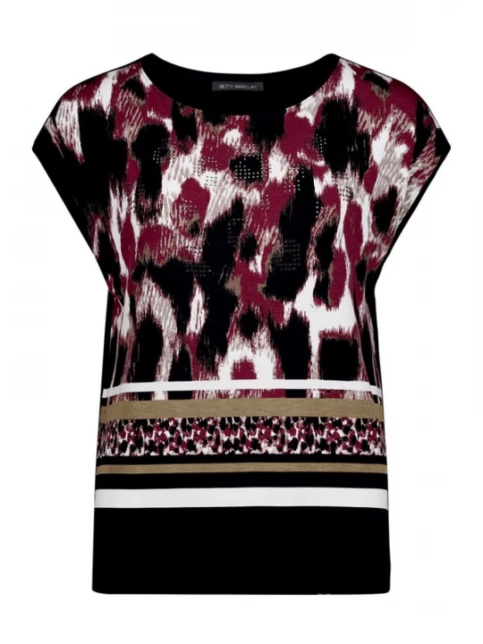 Foto van product Betty Barclay Shirt beige / bordeaux / zwart