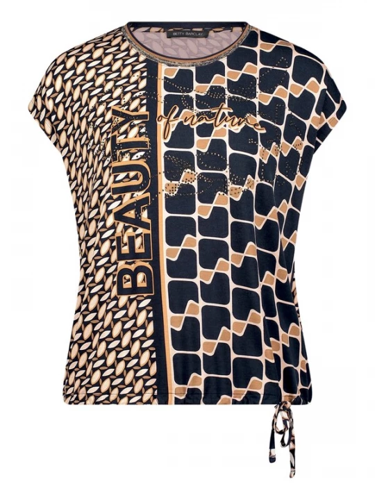 Foto van product Betty Barclay Shirt beige / donkerblauw / wit