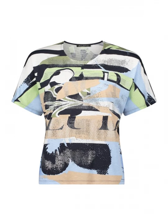 Foto van product Betty Barclay Shirt lichtblauw / lichtbruin / lichtgroen / zwart