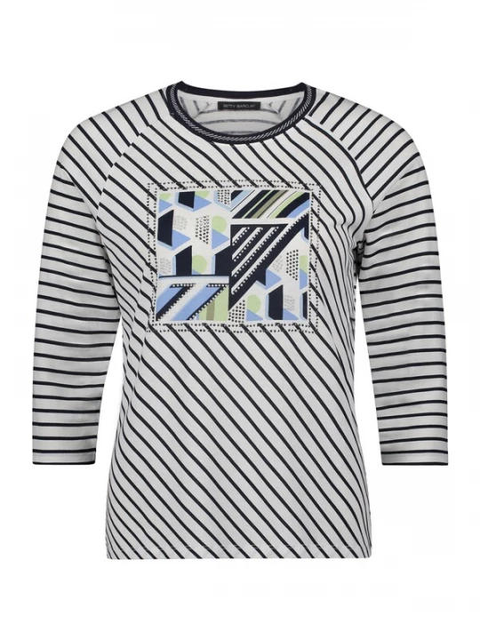 Foto van product Betty Barclay Shirt lichtblauw / lichtgroen / zwart / wit