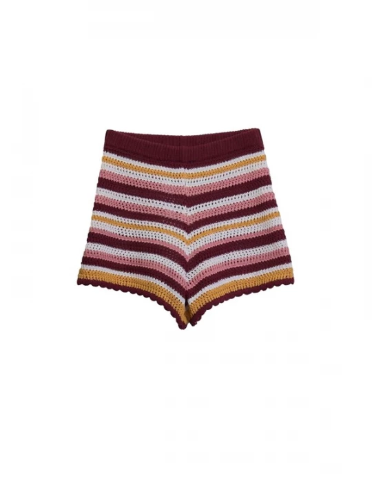 Foto van product Bhoem Broek safraan / oudroze / bourgogne / wit