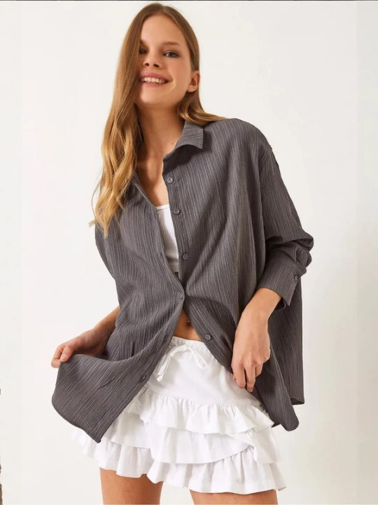 Foto van product Bianco Lucci Blouse antraciet