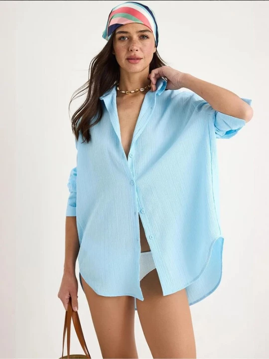 Foto van product Bianco Lucci Blouse aqua