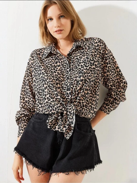 Foto van product Bianco Lucci Blouse beige / zwart