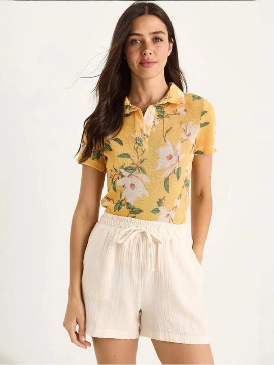 Foto van product Bianco Lucci Blouse bruin / geel / donkergroen / wit