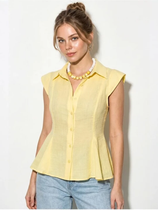Foto van product Bianco Lucci Blouse citroengeel