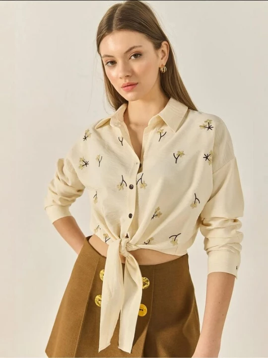 Foto van product Bianco Lucci Blouse honing / lichtgeel / zwart