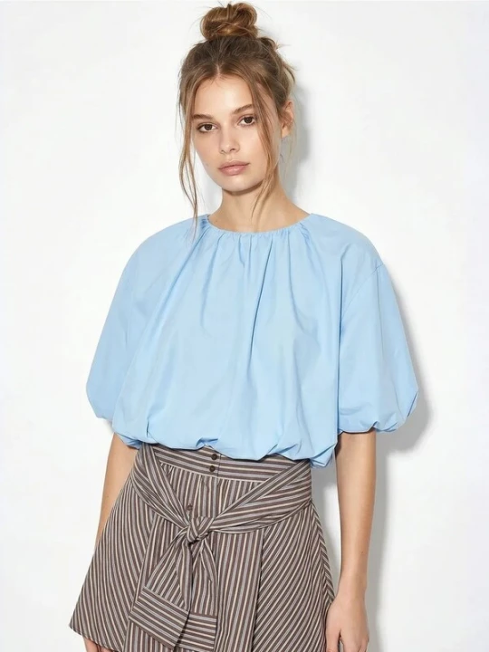 Foto van product Bianco Lucci Blouse lichtblauw