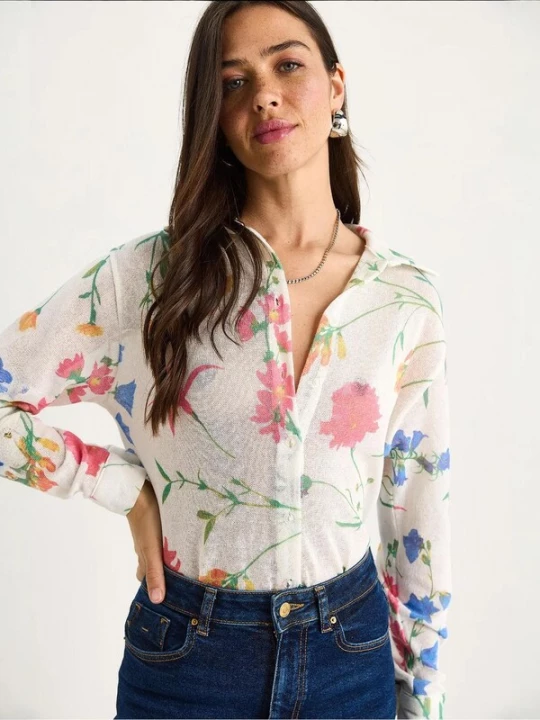 Foto van product Bianco Lucci Blouse spar / rosa / wit